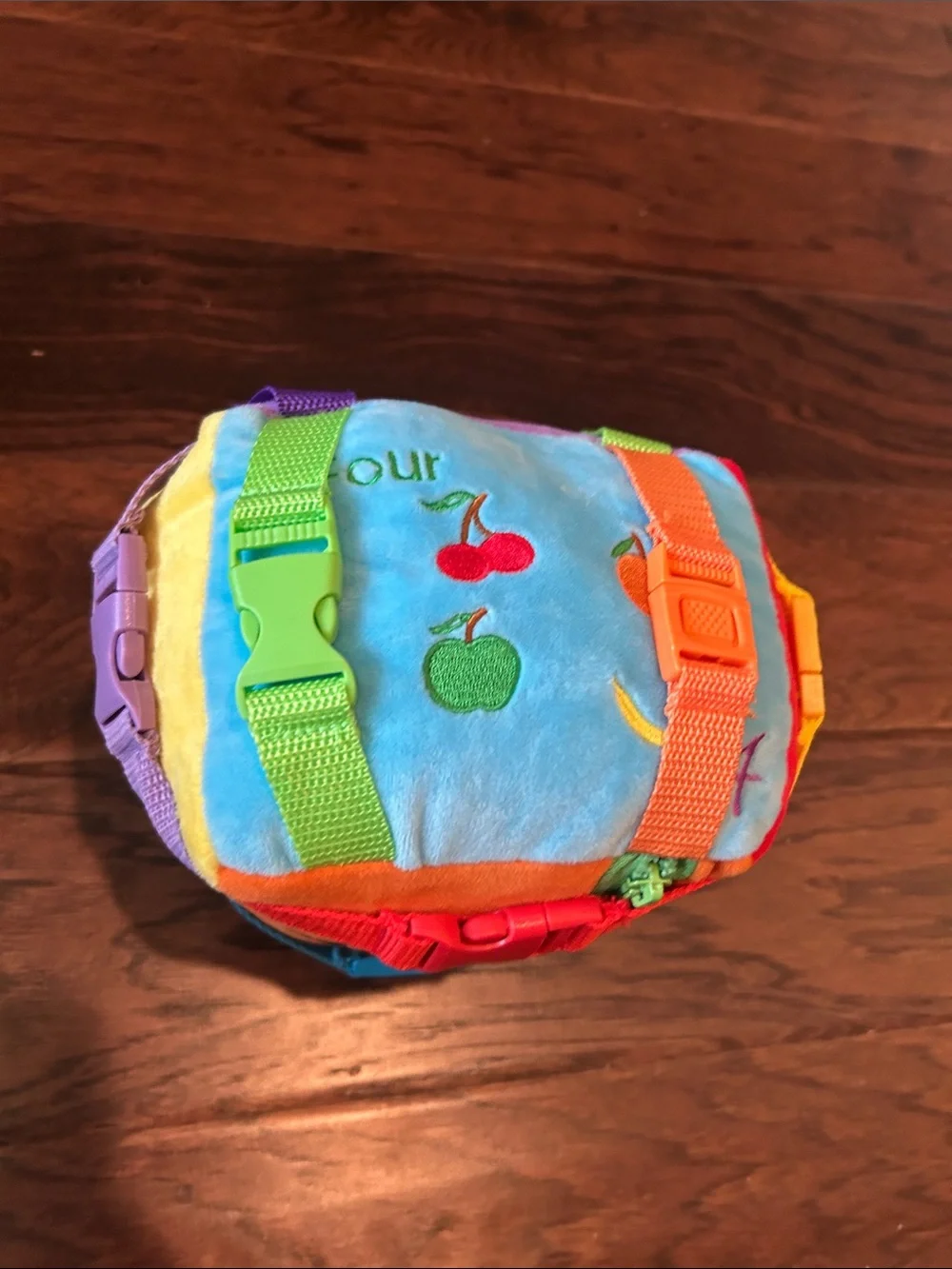 Buckle Toys Bingo Cube Colorful Plush Sensory Activity Cube
